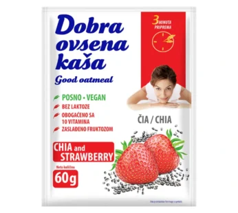 KAŠA OVSENA JAGODA I CHIA 60G DOBRA