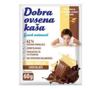KAŠA OVSENA TRI VRSTE ČOKOLADE 60G DOBRA