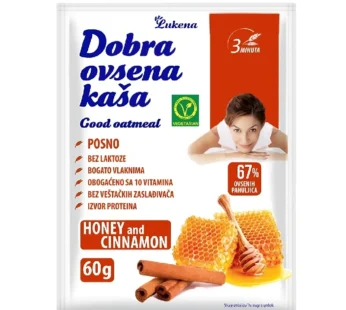 KAŠA OVSENA CIMET MED 60G DOBRA